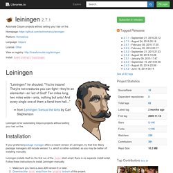 leiningen on Homebrew - Libraries.io