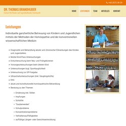 Leistungen von Dr. Thomas Brandhuber in Mistelbach