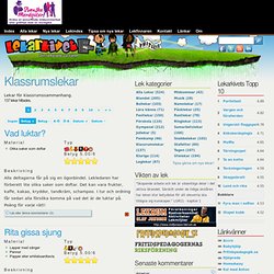 1999 - 2014 Din lekplats på nätet! - Klassrumslekar