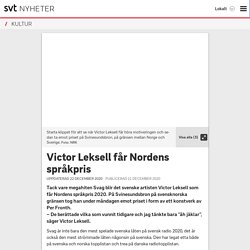 Victor Leksell får Nordens språkpris