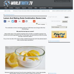Lemon And Baking Soda Combination Saves Lives