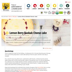 Lemon Berry Baobab Cheese cake - Eco products