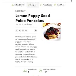 Lemon Poppy Seed Paleo Pancakes - Paleo Grubs