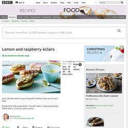 Lemon and raspberry éclairs recipe - BBC Food