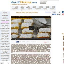 Lemon Bars Recipe With Picture