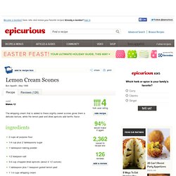 Lemon Cream Scones Recipe at Epicurious