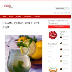 Lemon Mint Tea (Nane Limon), a Turkish delight - Cooking by the seat of our pants