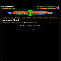Lemonade Stand - Play it now ONLY at Coolmath-Games.com
