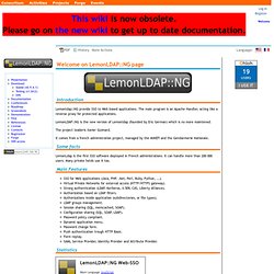 LemonLDAP - Wiki - Main - WebHome