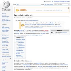 Lemuria (continent)