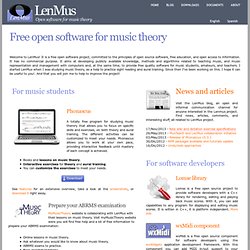 Open software for music theory