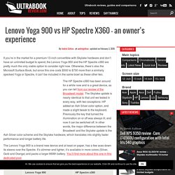 Lenovo Yoga 900 vs HP Spectre X360 - an owner's experience