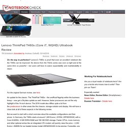 Lenovo ThinkPad T460s (Core i7, WQHD) Ultrabook Review