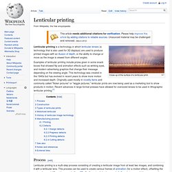 Lenticular printing