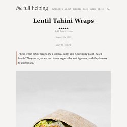 Lentil Tahini Wraps with Carrots and Broccoli