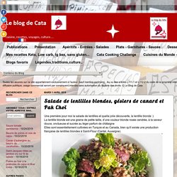 Le blog de Cata: Salade de lentilles blondes, gésiers de canard et Pak Choï