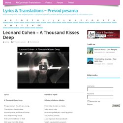 Leonard Cohen – A Thousand Kisses Deep