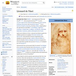 Léonard de Vinci - Naissance