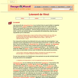 Léonard de Vinci : le savant.