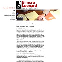 The Elmore Leonard Literary Arts and Film Festival