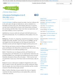 A Leonora Carrington A to Z « LRB blog