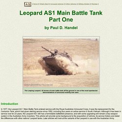 Leopard AS1 Main Battle Tank Part One by Paul D. Handel