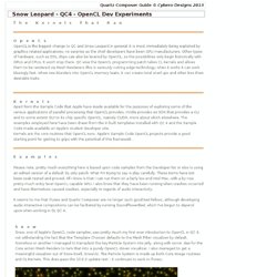 Snow Leopard - QC4 - OpenCL Dev Experiments
