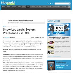 Snow Leopard's System Preferences shuffle