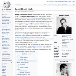 Leopold and Loeb - Wikipedia