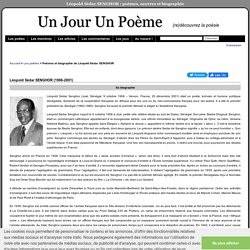 Léopold Sédar SENGHOR : poèmes, biographie, oeuvres et recueils