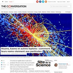 Muons, kaons et autres leptons : comment leurs noms viennent aux particules