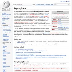 Leptospirosis - Wikipedia