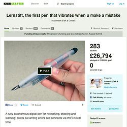 Lernstift, the first pen that vibrates when u make a mistake by Lernstift (Falk & Daniel)