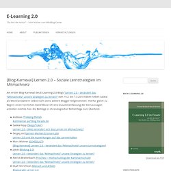 [Blog-Karneval] Lernen 2.0 – Soziale Lernstrategien im Mitmachnetz