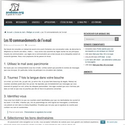 Les 10 commandements de l'e-mail