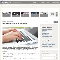 Les 12 règles du mail de motivation