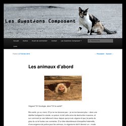 Les animaux d’abord