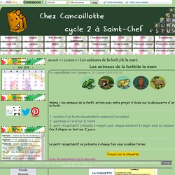 Les animaux de la forêt/de la mare - Cancoillotte CP-CE1 Saint Chef