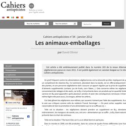 Les animaux-emballages - Les Cahiers antispécistes