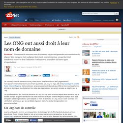 Les ONG ont aussi droit à leur nom de domaine