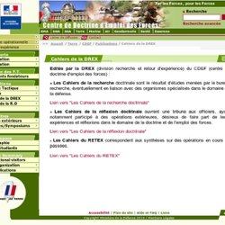 Les cahiers de la Direx