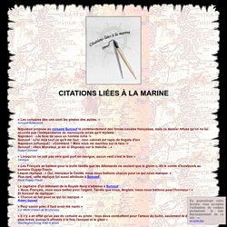 Les citations liées à la marine