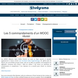 Les 5 commandements d’un MOOC réussi
