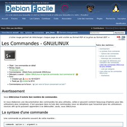 Les Commandes - GNU/LINUX / Wiki