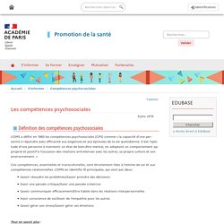 Les compétences psychosociales