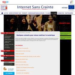 Les conseils d'Internet sans crainte