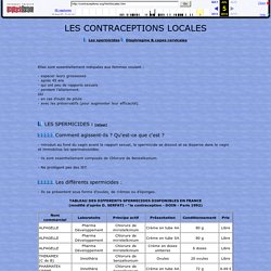 les contraceptions locales