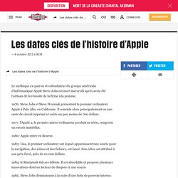 Les dates clés de l'histoire d'Apple