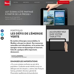 Les défis de l’énergie verte