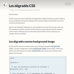 Les dégradés CSS